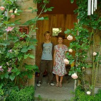 children in a parisian garden